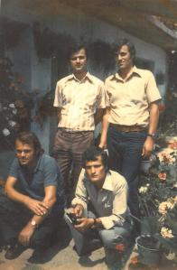 Hasan Hodzic (standing, on the left) and his three brothers, Muharem, Sefik and Abaz.